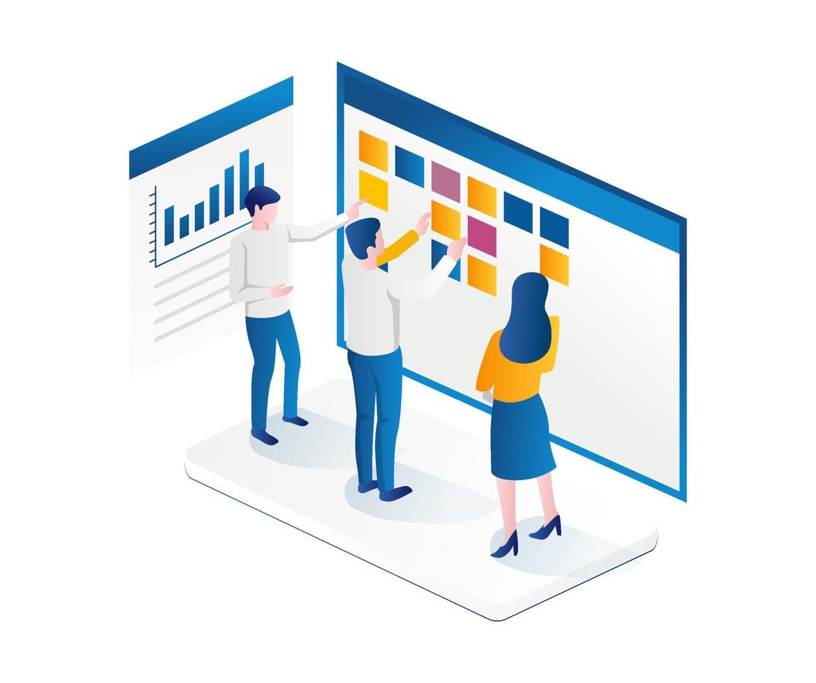 Illustratie van een professioneel kantooractiviteiten planningsdashboard met teamoverzichten en activiteitenschema's